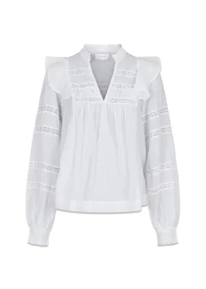 Aroma S Voile Blouse - White