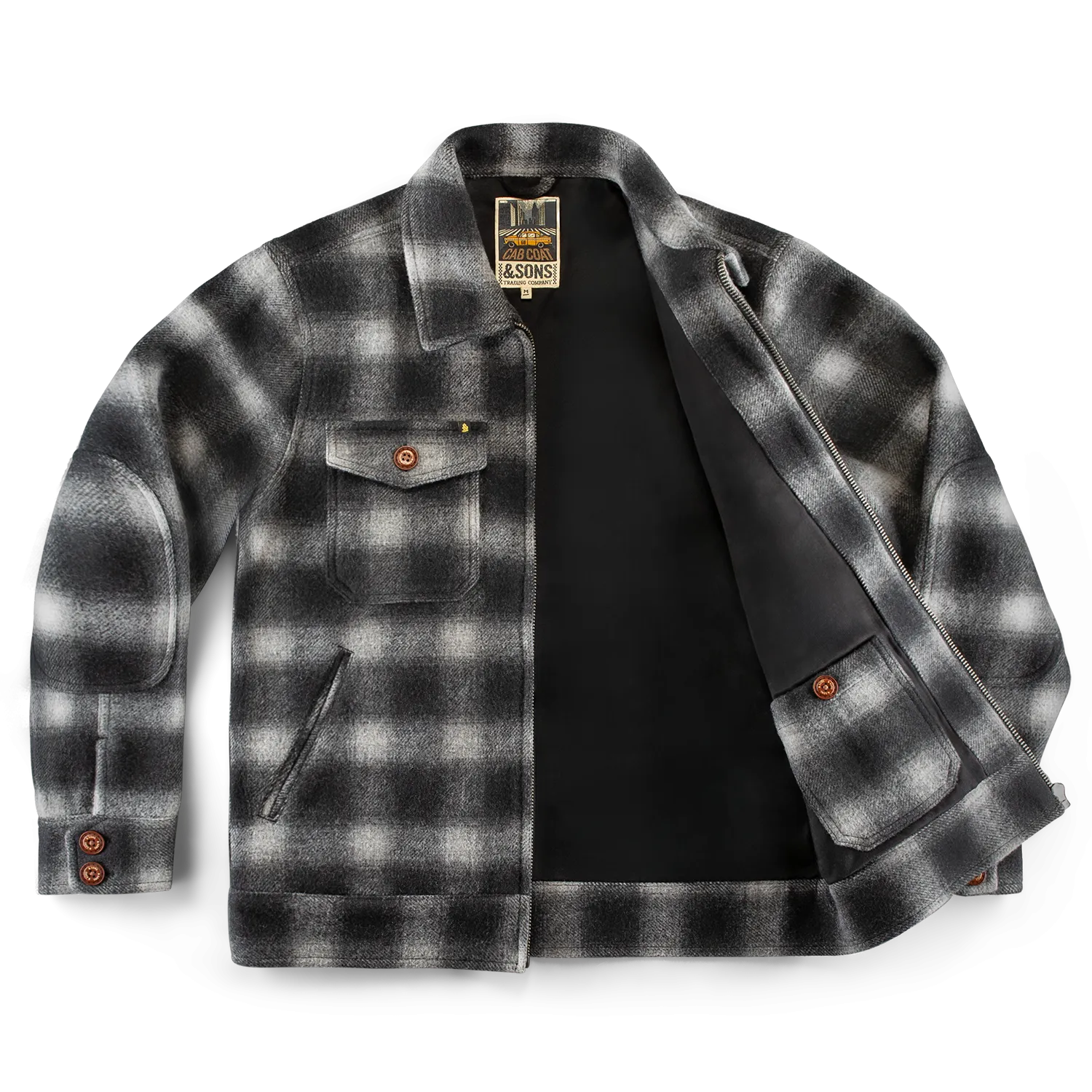 &SONS Cab Coat Grey Check