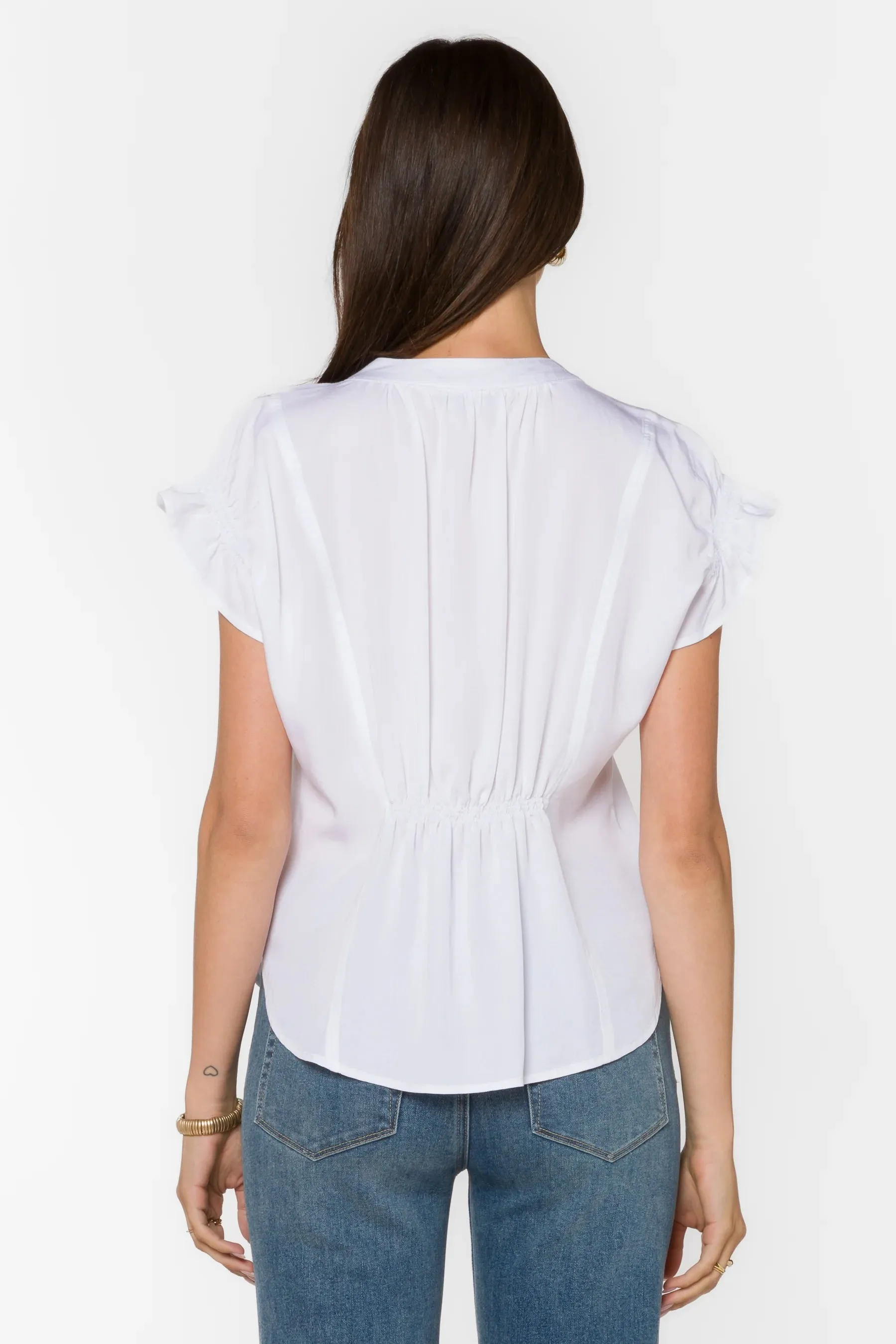 AVERY SMOCK RUFFLED TOP