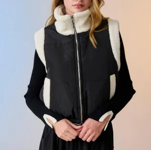 Black/Cream Reversible Vest