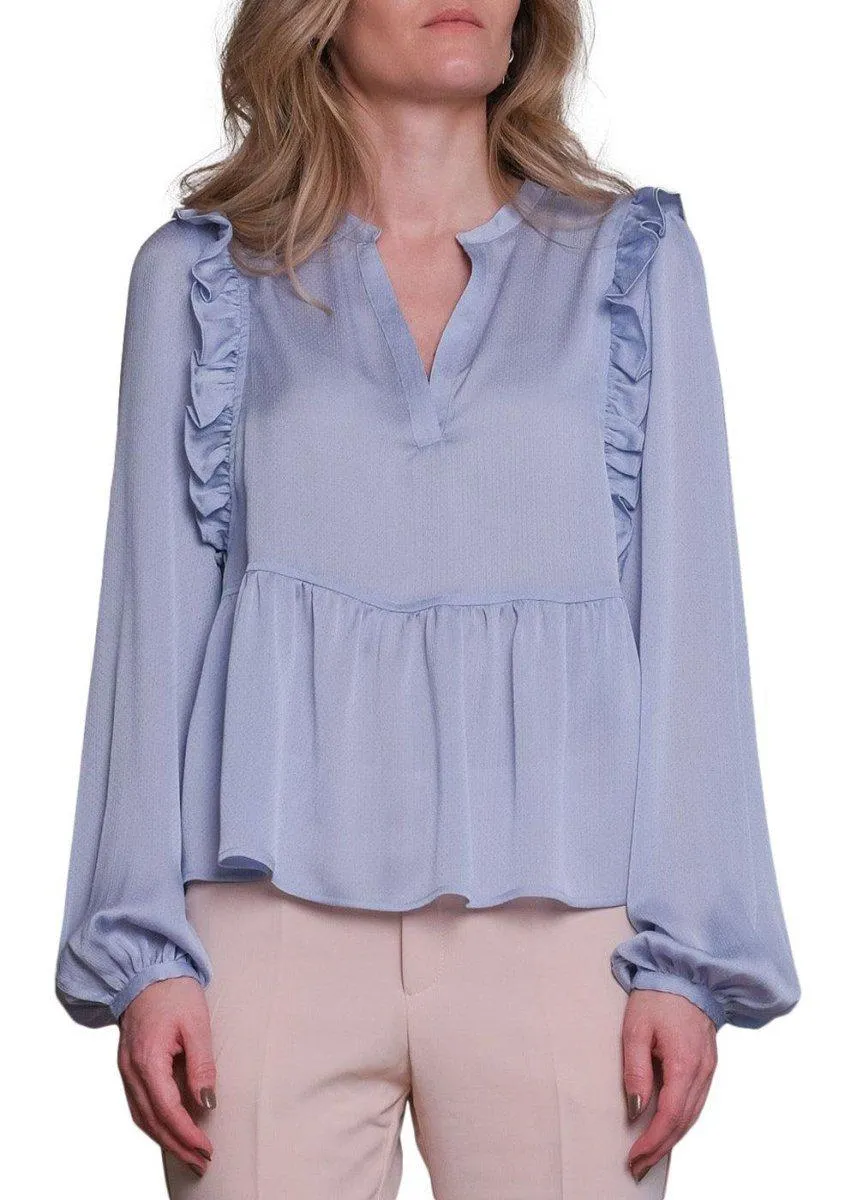 Celia Solid Blouse - Light Blue