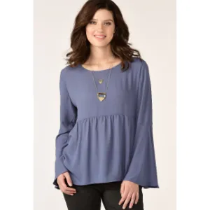 Charlie Paige Zoe Blouse - Infinity Blue