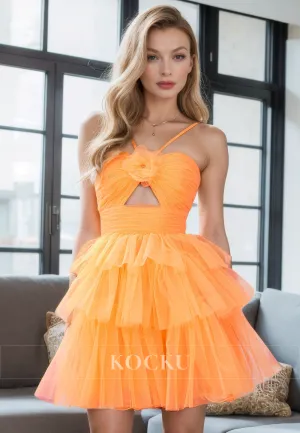 Cute & Charming Halter A-Line Sleeveless Party Homecoming Dress