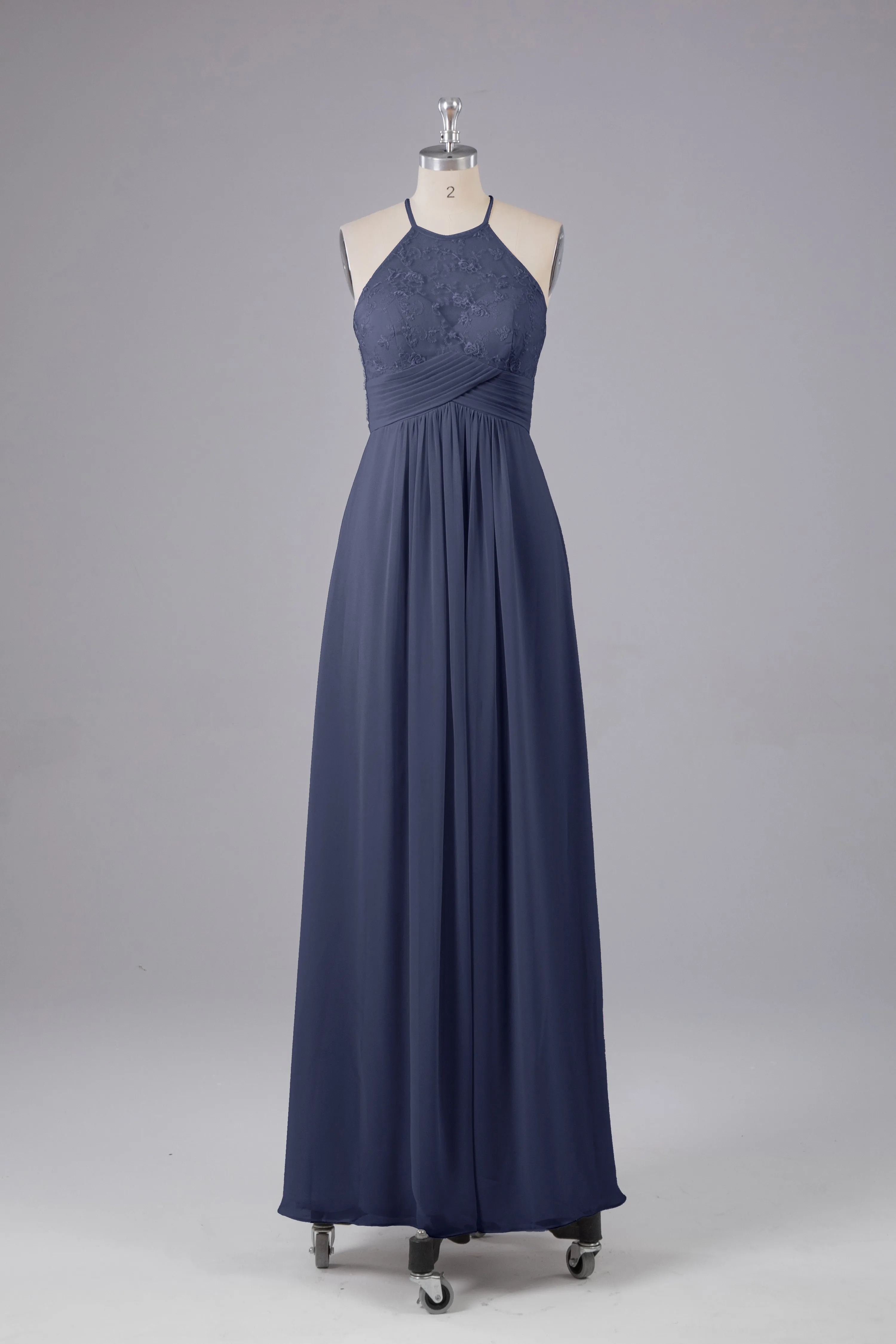 Elegant Halter Keyhole Chiffon Bridesmaid Dresses