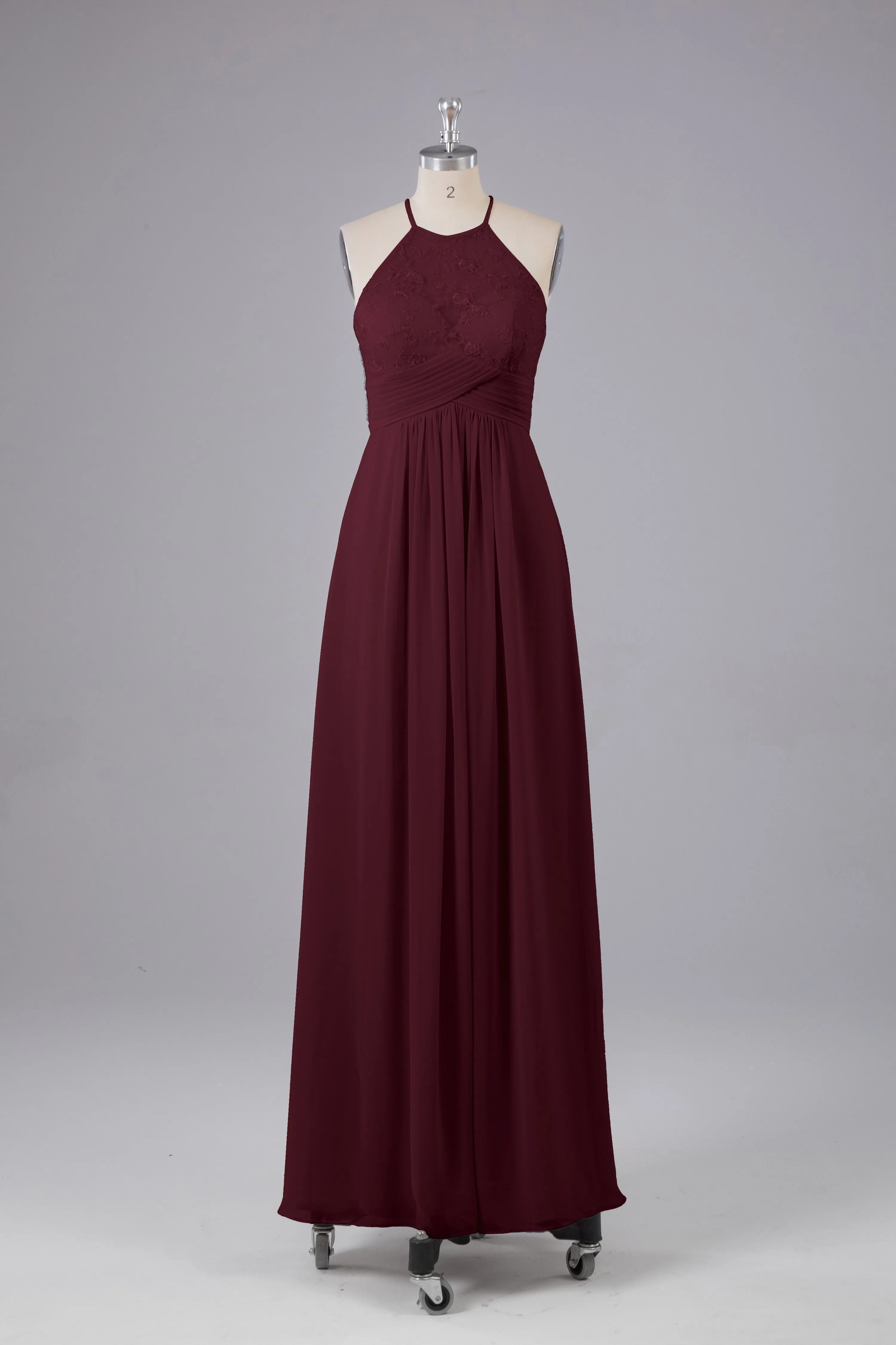 Elegant Halter Keyhole Chiffon Bridesmaid Dresses