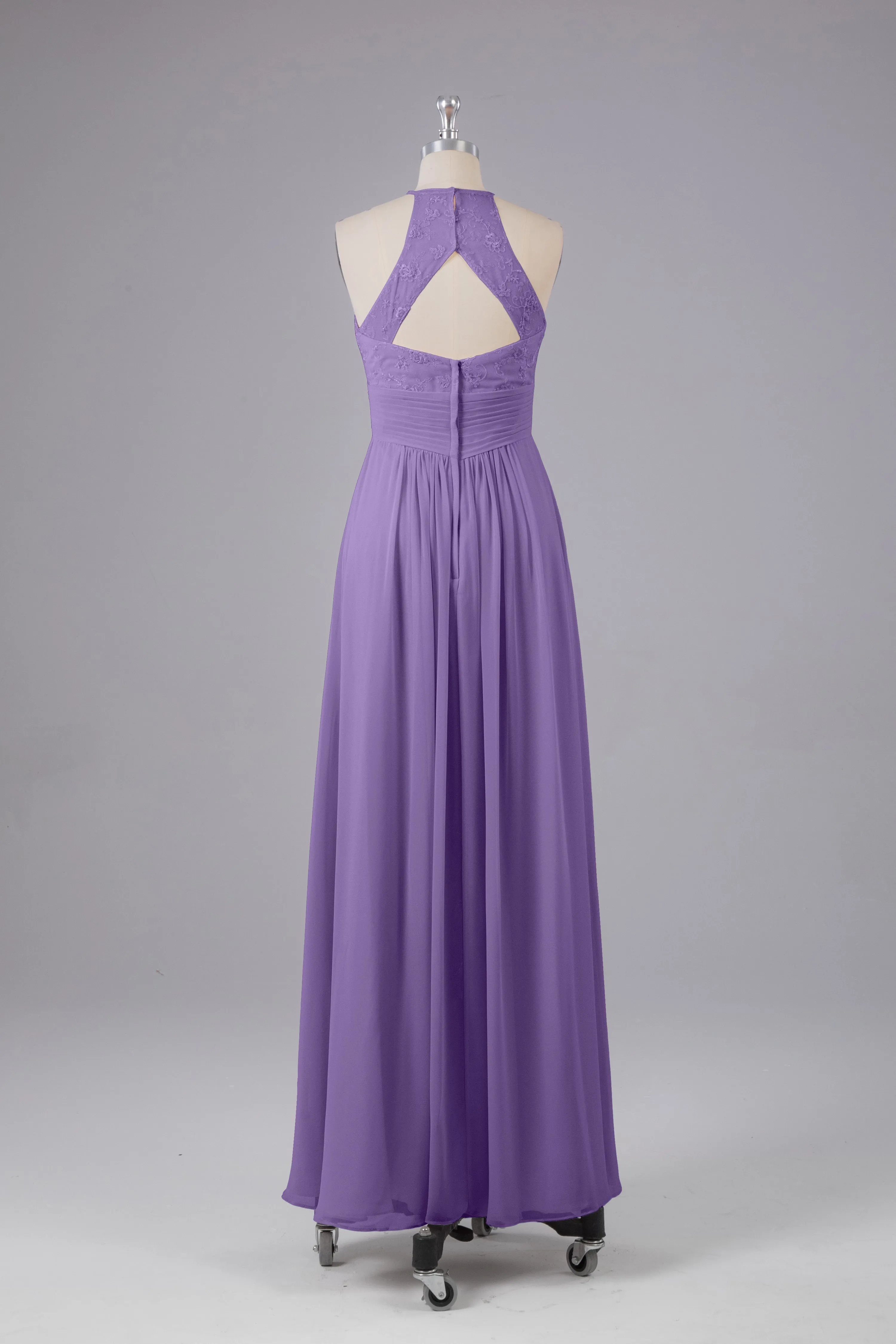 Elegant Halter Keyhole Chiffon Bridesmaid Dresses