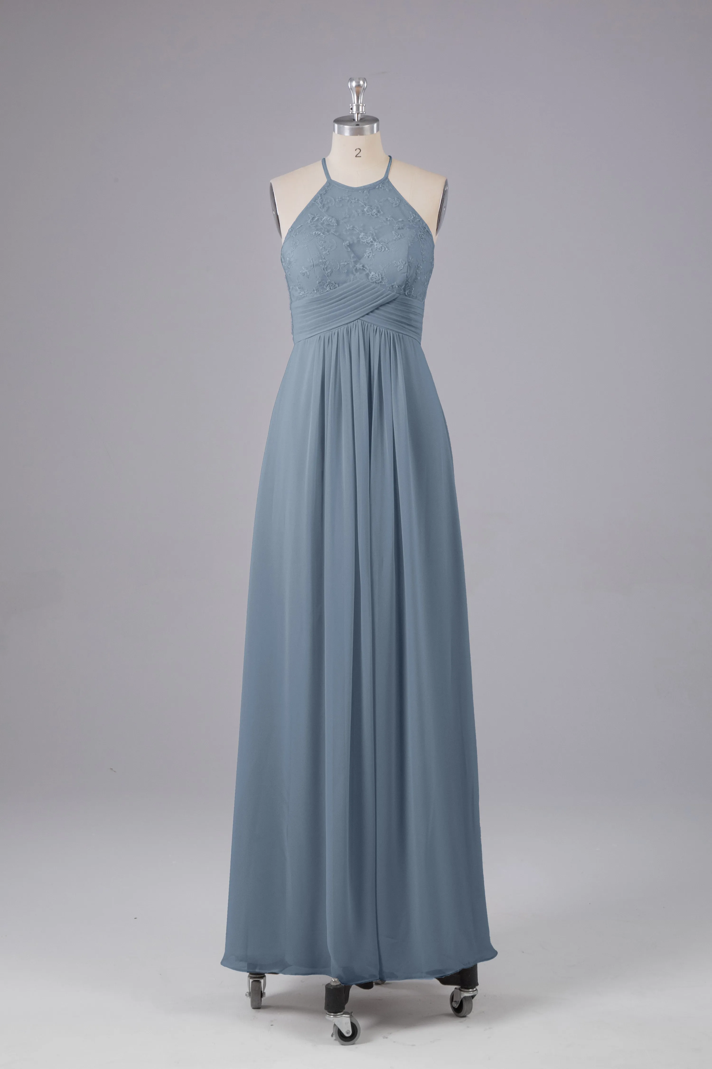 Elegant Halter Keyhole Chiffon Bridesmaid Dresses