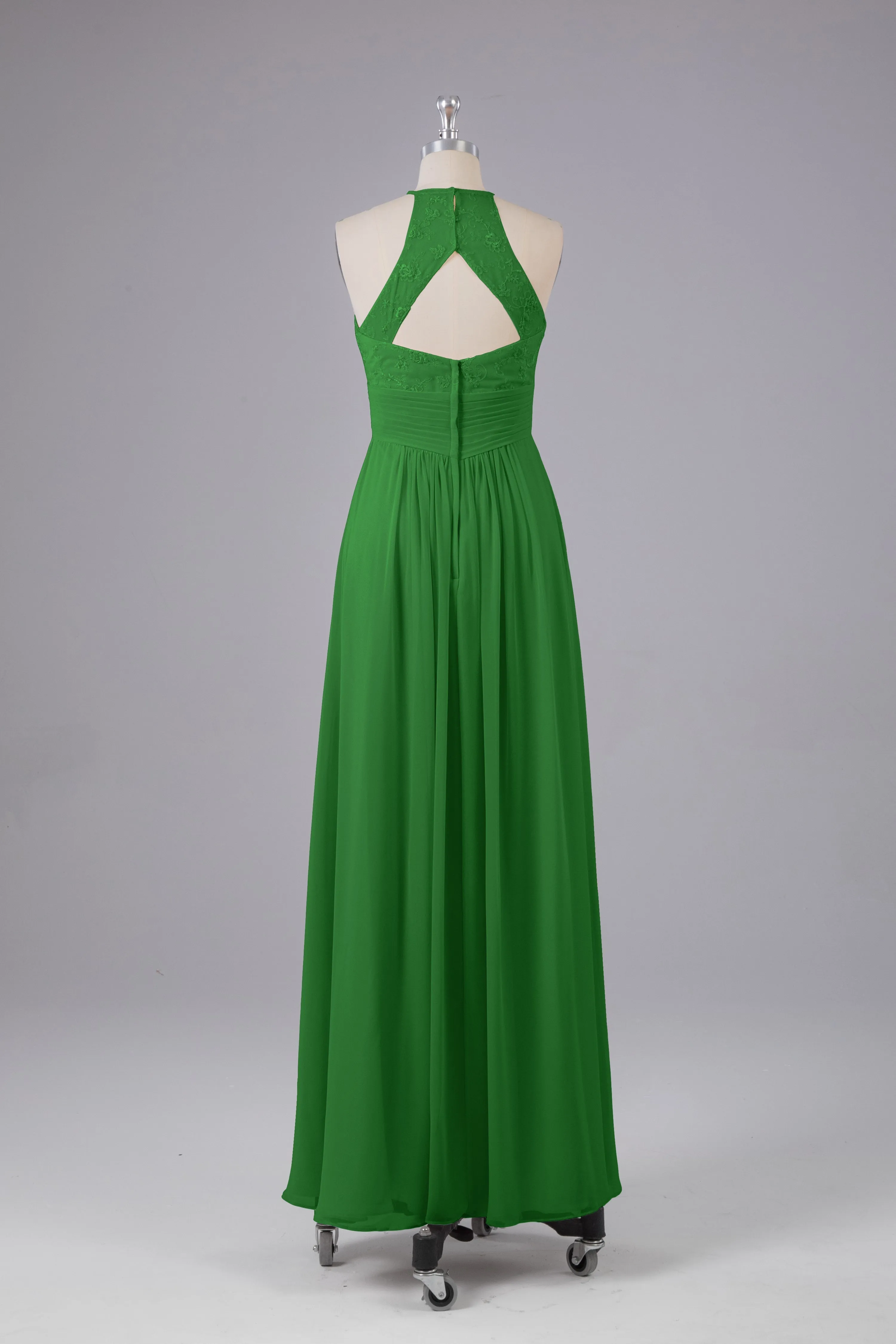 Elegant Halter Keyhole Chiffon Bridesmaid Dresses