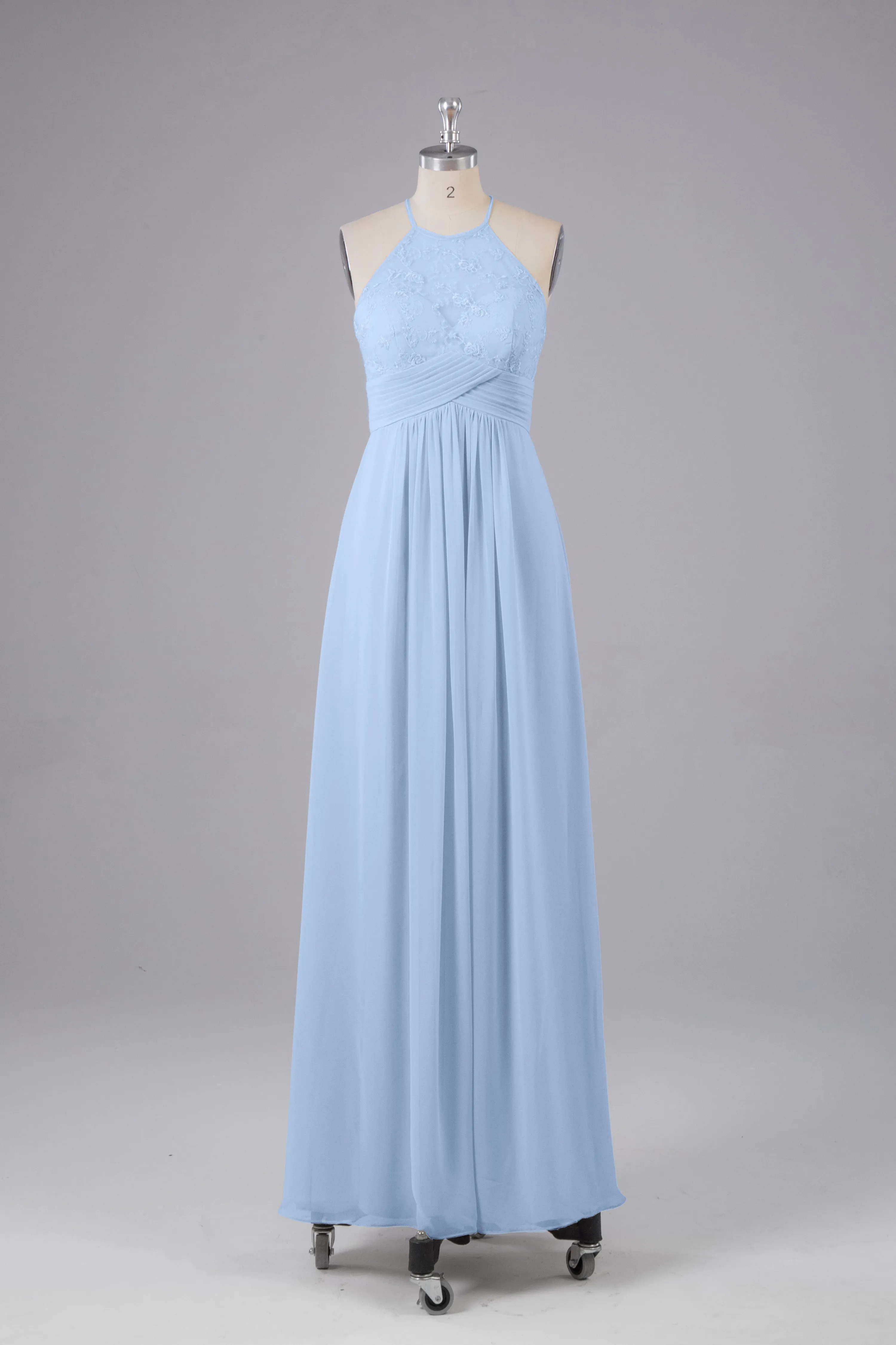 Elegant Halter Keyhole Chiffon Bridesmaid Dresses