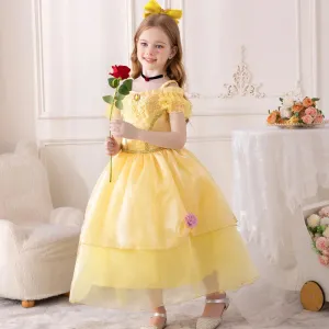 Elegant Vintage Yellow Princess Dresses