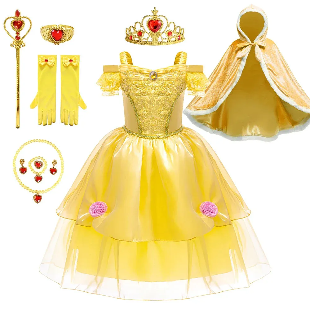 Elegant Vintage Yellow Princess Dresses