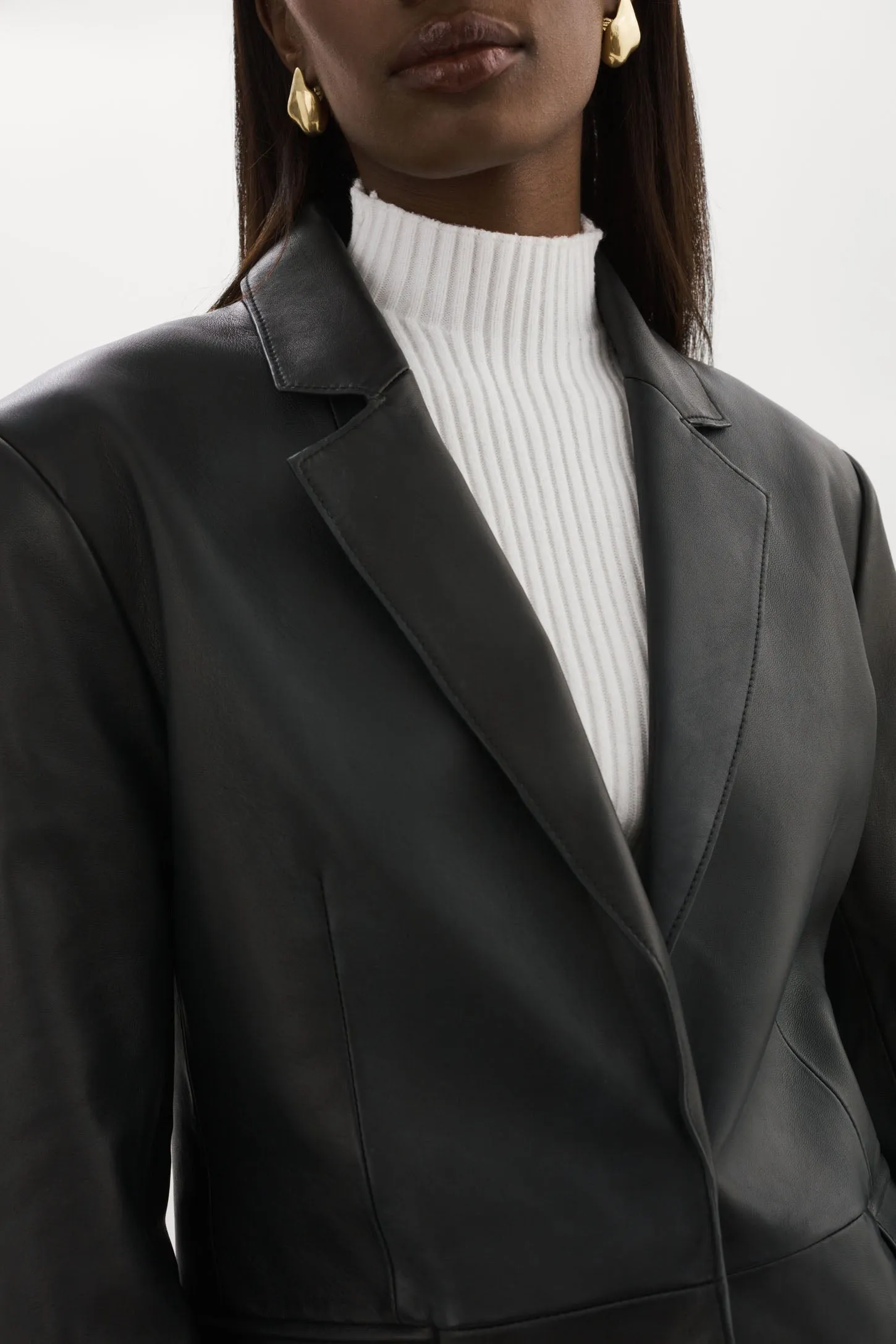 ELZA |  Leather Blazer