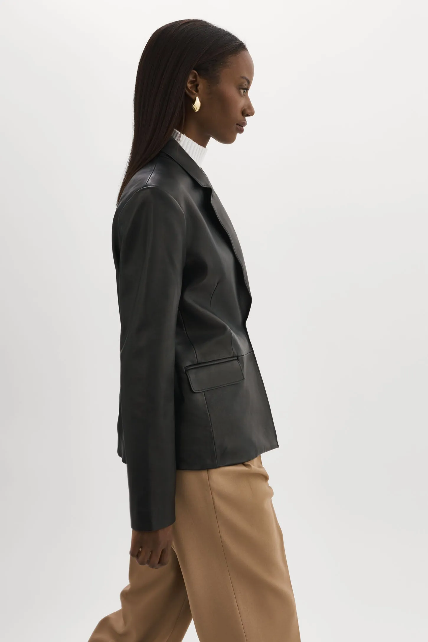 ELZA |  Leather Blazer