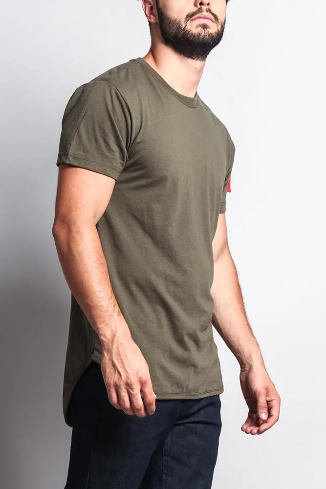 Flight MA-1 Long Length Curved Hem T-Shirt