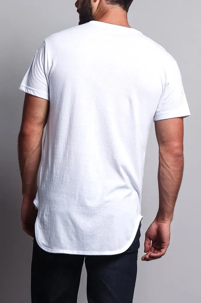 Flight MA-1 Long Length Curved Hem T-Shirt