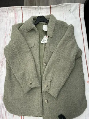 Jacket Faux Fur & Sherpa By Joie In Sage, Size: L