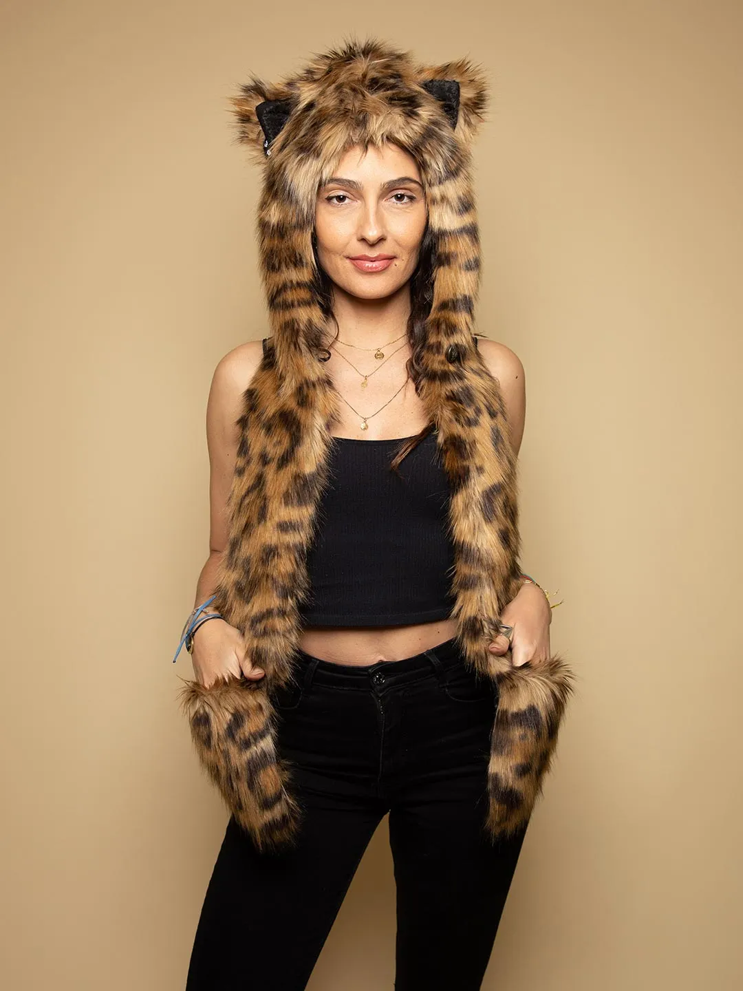 Javan Leopard Faux Fur Hood | Women's