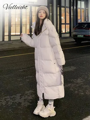 Long Straight Winter Coat. Casual Women Jacket. Female Outerwear