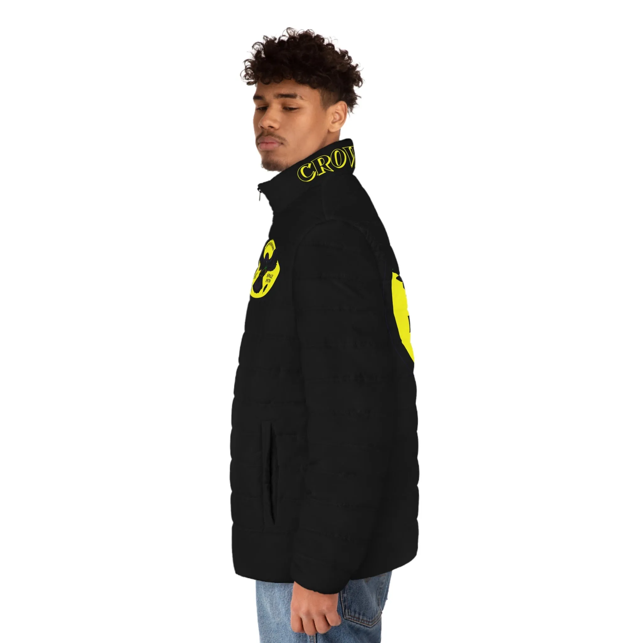 Men's 3rd GEN Puffer Jacket, BLACK W/ YELLOW LOGO