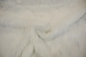 White Faux Fur 2" Pile | White Fur Fabric | Fursuit Fur | Fake Fur Fabric | Costume & Cosplay Fur Fabric | Long Pile Faux Fur | White Shag |